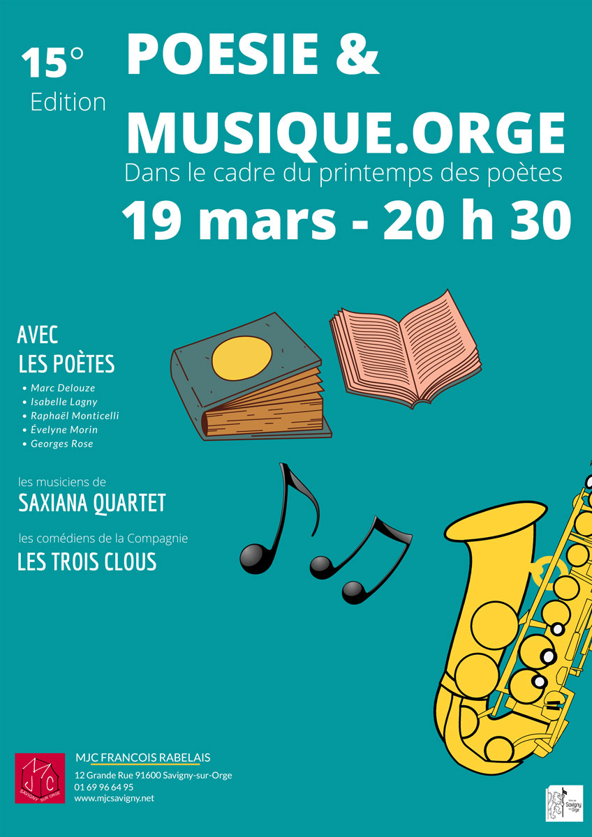 Poésie & Musique.orge, le 19 mars 2022 à 20 h 00