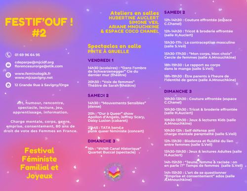 Festif Ouf 2 Programme verso